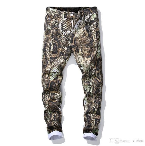 2019 mens snake skin printed skinny jeans fashion designer big size slim fit casual pants denim trousers size 28-38 5005, Blue
2019 mens snake skin printed skinny jeans fashion designer big size slim fit casual pants denim trousers size 28-38 5005, Blue