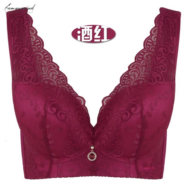 lace large cup bras women wireless for gather adjustable push up sutia plus size bamboo fiber brassiere, Red;black
lace large cup bras women wireless for gather adjustable push up sutia plus size bamboo fiber brassiere, Red;black