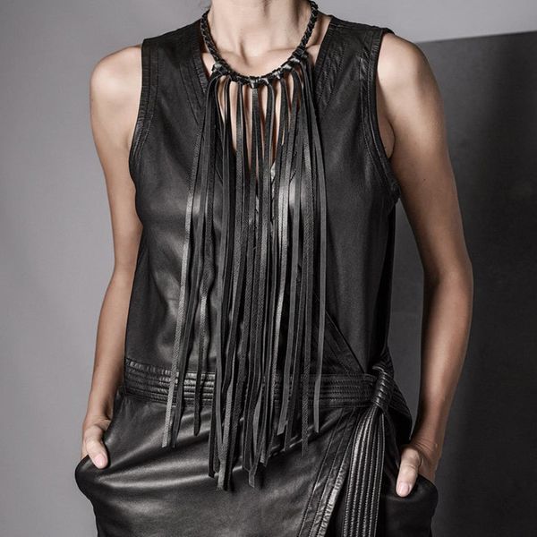 yd&ydbz new handmade leather necklaces for women long necklace tassel leather necklace jewelry luxury punk style pendant jewelry, Silver
yd&ydbz new handmade leather necklaces for women long necklace tassel leather necklace jewelry luxury punk style pendant jewelry, Silver