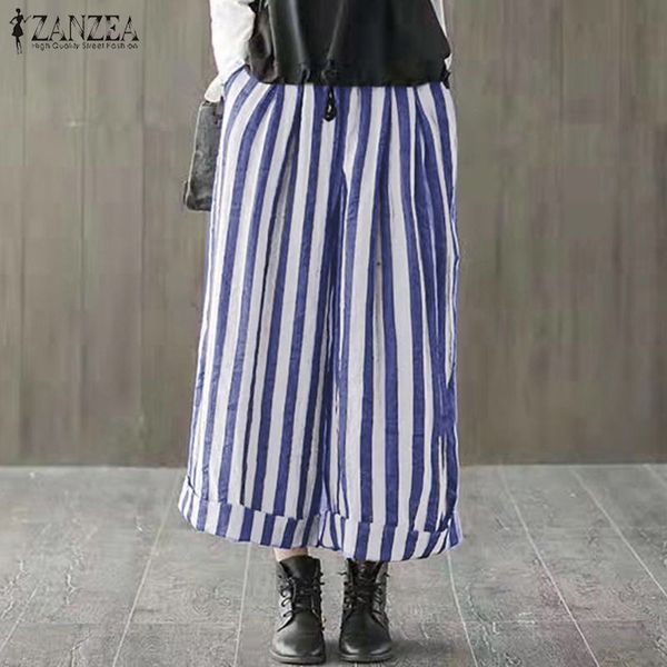 zanzea women striped wide leg pants casual elastic waist loose long trousers plus size harem pants vintage flare pantalon 5xl, Black;white
zanzea women striped wide leg pants casual elastic waist loose long trousers plus size harem pants vintage flare pantalon 5xl, Black;white