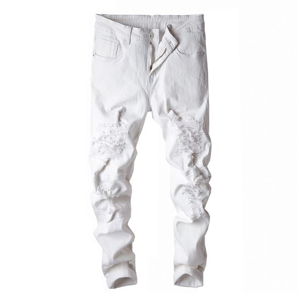 sokotoo men's white denim ripped jeans slim skinny holes distressed patchwork stretch pants, Blue
sokotoo men's white denim ripped jeans slim skinny holes distressed patchwork stretch pants, Blue