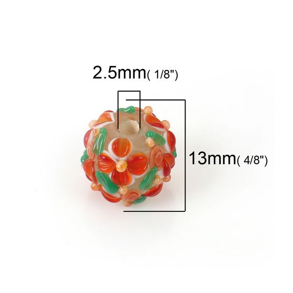 doreenbeads lampwork glass encased floral beads round pink flower leaves colorful about 13mm x 13mm, hole: approx 2.5mm, 1 pc
doreenbeads lampwork glass encased floral beads round pink flower leaves colorful about 13mm x 13mm, hole: approx 2.5mm, 1 pc