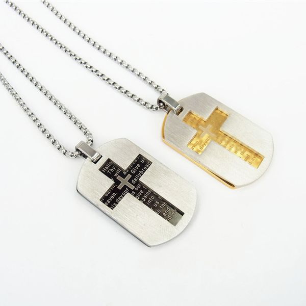 cross & bible design stainless steel dog tag pendant necklace for men male jewelry accessories collar masculino xl1662n, Silver
cross & bible design stainless steel dog tag pendant necklace for men male jewelry accessories collar masculino xl1662n, Silver