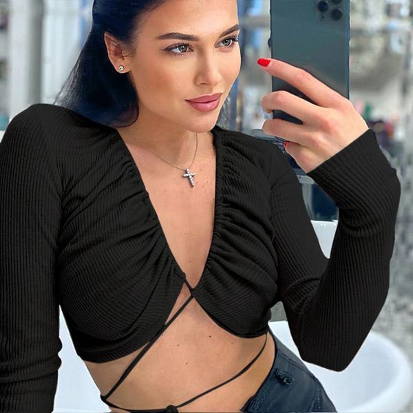 new fashion women ladies summer casual long sleeve short t shirt ribbed knitted t shirts blue white gray 
new fashion women ladies summer casual long sleeve short t shirt ribbed knitted t shirts blue white gray