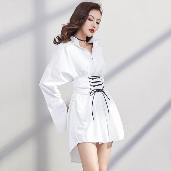 women casual oversize white shirt 2019 loose fashion long design corset decorated blouse top
women casual oversize white shirt 2019 loose fashion long design corset decorated blouse top