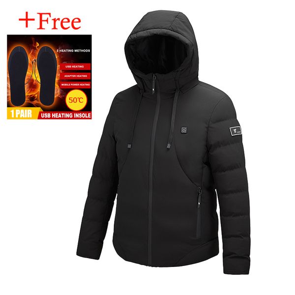 2019 new men women cotton jackets usb smart electric heated hooded thicken winter down jacket outdoor hiking ski clothing, Black
2019 new men women cotton jackets usb smart electric heated hooded thicken winter down jacket outdoor hiking ski clothing, Black