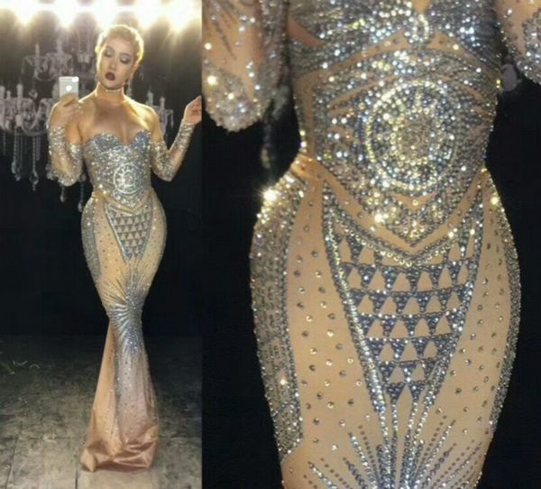 sparkly rhinestones nude long dress nightclub full stones long big tail dress costume prom birthday celebrate dresses, Black;red
sparkly rhinestones nude long dress nightclub full stones long big tail dress costume prom birthday celebrate dresses, Black;red
