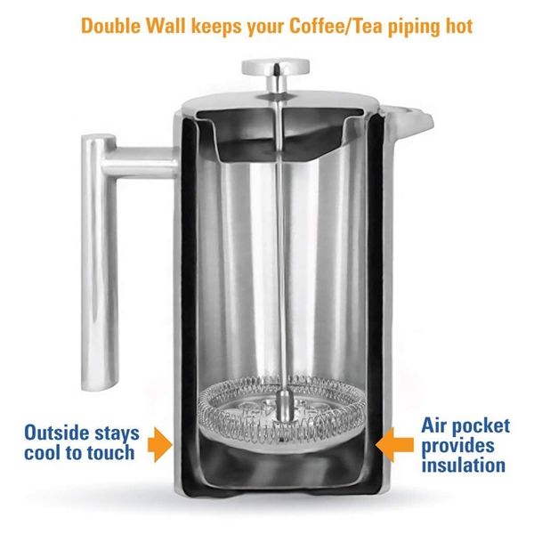 bmby-stainless steel french press coffee maker | double walled insulated coffee & tea brewer pot & maker | keeps brewed coffee o
bmby-stainless steel french press coffee maker | double walled insulated coffee & tea brewer pot & maker | keeps brewed coffee o