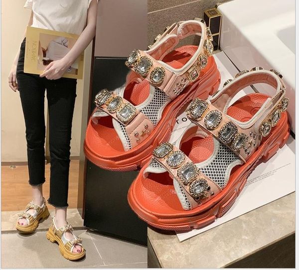 summer new korean version of thick-soled beach shoes rhinestones women's sandals, Black
summer new korean version of thick-soled beach shoes rhinestones women's sandals, Black