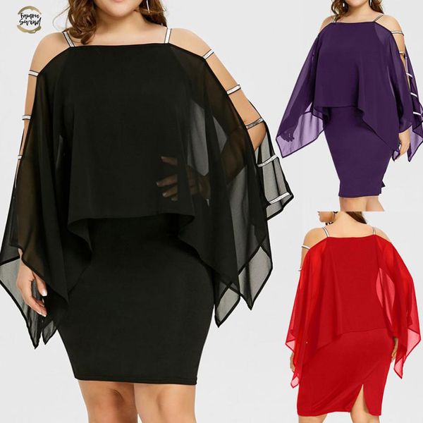 womens summer plus size ladder cut overlay dress off shoulder asymmetric chiffon strapless mini dresses beach vestido, Black;gray
womens summer plus size ladder cut overlay dress off shoulder asymmetric chiffon strapless mini dresses beach vestido, Black;gray
