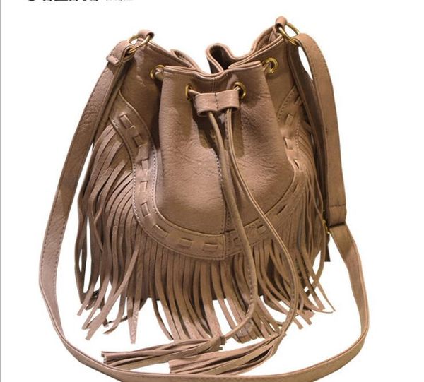 leisure pull rope handmade tassel bucket bag single shoulder crossbody bag pu leather female storage bag
leisure pull rope handmade tassel bucket bag single shoulder crossbody bag pu leather female storage bag
