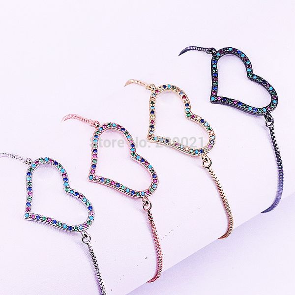 10pcs mix color rainbow cubic zirconia micro pave heart connectors bracelet charm, women jewelry, Black
10pcs mix color rainbow cubic zirconia micro pave heart connectors bracelet charm, women jewelry, Black