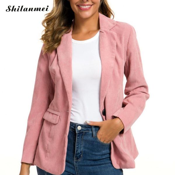 corduroy women blazers and jackets 2019 autumn casual blazer female office lady work pink suit with pockets white business coat, White;black
corduroy women blazers and jackets 2019 autumn casual blazer female office lady work pink suit with pockets white business coat, White;black