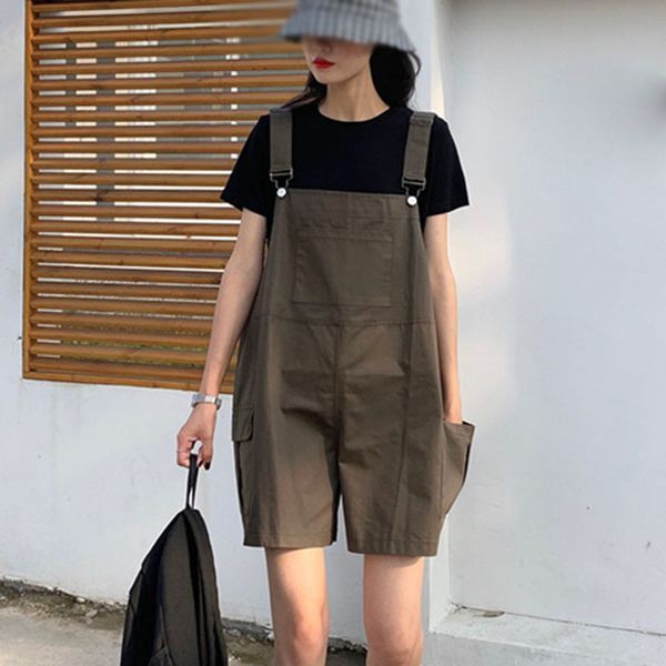 plus size overalls summer new wild loose sling shorts fashion casual women shorts with pockets women's clothing, White;black
plus size overalls summer new wild loose sling shorts fashion casual women shorts with pockets women's clothing, White;black