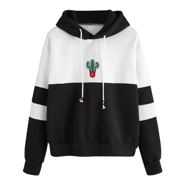 womens long sleeve print hoodie sweatshirt fashion patchwork hooded pullover rk, Black
womens long sleeve print hoodie sweatshirt fashion patchwork hooded pullover rk, Black