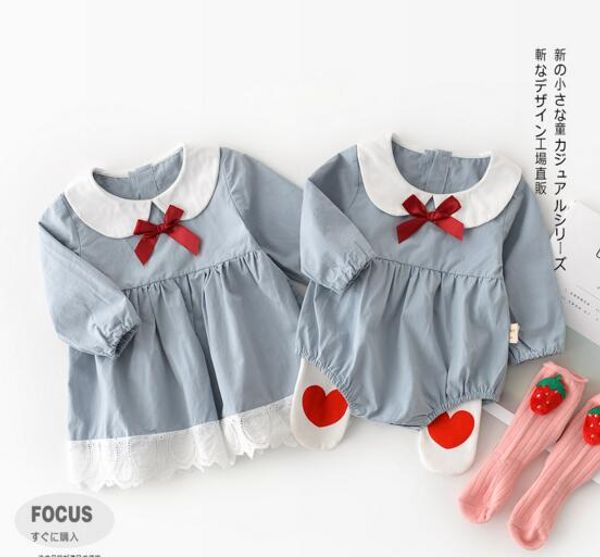 baby kids clothing Sister Dress romper 100% cotton Spring Pet Pan Collar with bow Design Long sleeve romper Dress Sister Clothing
baby kids clothing Sister Dress romper 100% cotton Spring Pet Pan Collar with bow Design Long sleeve romper Dress Sister Clothing