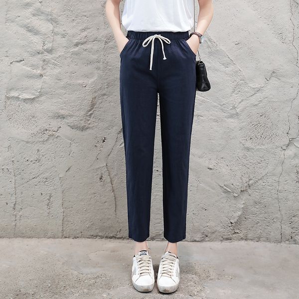 cotton linen capri pants women's dress thin type for spring and autumn straight-cut loose casual pants washable slim fit h, Black;blue
cotton linen capri pants women's dress thin type for spring and autumn straight-cut loose casual pants washable slim fit h, Black;blue