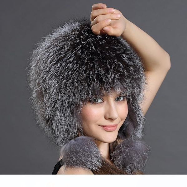 фокс меховые шапки женщины cap природные fox fur шары повседневная мода earmuffs вязаные шапочки твердая взрослых женщин популярные шляпы, Blue;gray
фокс меховые шапки женщины cap природные fox fur шары повседневная мода earmuffs вязаные шапочки твердая взрослых женщин популярные шляпы, Blue;gray