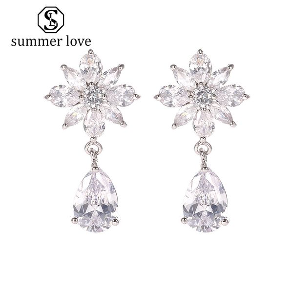 cubic zirconia sun flower waterdrop dangle earrings for women & girls bridal earrings fashion evening party bridal wedding designer jewelry, Golden;silver
cubic zirconia sun flower waterdrop dangle earrings for women & girls bridal earrings fashion evening party bridal wedding designer jewelry, Golden;silver