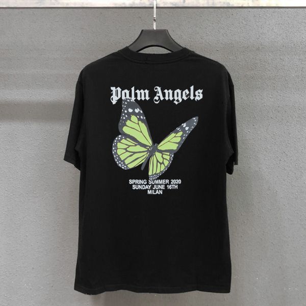 Summer Mens Designer T Shirts Europe and America Fashion Brand PALM ANGELS PA Short-sleeved Butterfly Printing Hip Hop Loose Casual
Summer Mens Designer T Shirts Europe and America Fashion Brand PALM ANGELS PA Short-sleeved Butterfly Printing Hip Hop Loose Casual