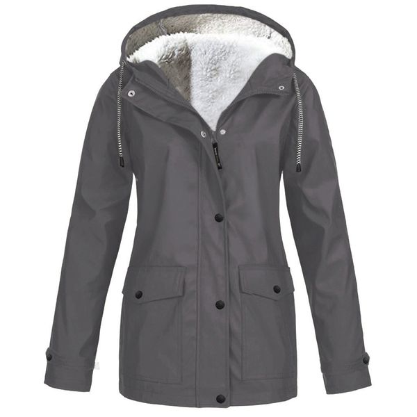 womens jackets solid plush thickening outdoor plus size hooded raincoat windproof windbreaker pocket jackets outerwear overcoat, Blue;black
womens jackets solid plush thickening outdoor plus size hooded raincoat windproof windbreaker pocket jackets outerwear overcoat, Blue;black