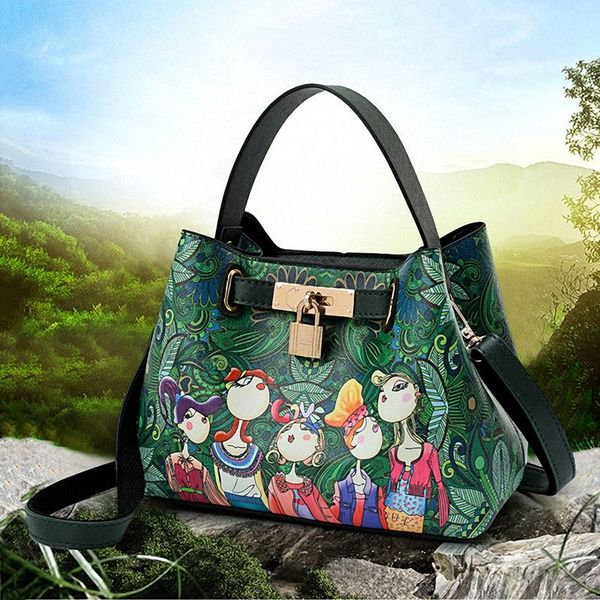 ms. patchwork forest girl printing green pu leather fashion trend multi-use shoulder diagonal package
ms. patchwork forest girl printing green pu leather fashion trend multi-use shoulder diagonal package