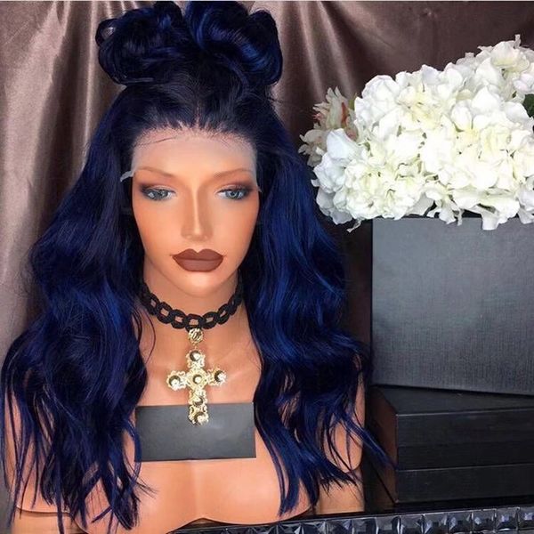 body wave 26 inches lace front wig glueless synthetic lace front wig blonde blue pink heat resistant ombre wigs for women, Black
body wave 26 inches lace front wig glueless synthetic lace front wig blonde blue pink heat resistant ombre wigs for women, Black