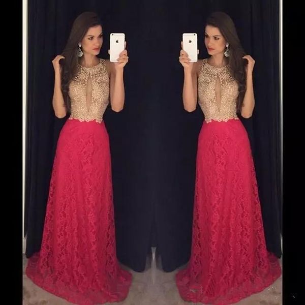 jewel long lace long prom dresses vintage custom sleeveless formal with gold lace formal women evening party gowns customized, Black
jewel long lace long prom dresses vintage custom sleeveless formal with gold lace formal women evening party gowns customized, Black