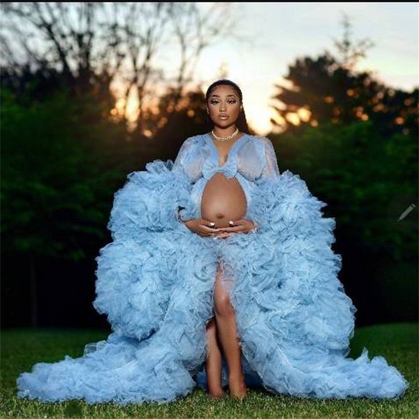 sky blue illusion ruffles tulle long sleeve women winter kimono pregnant party sleepwear women bathrobe sheer nightgown robe shawel, White
sky blue illusion ruffles tulle long sleeve women winter kimono pregnant party sleepwear women bathrobe sheer nightgown robe shawel, White