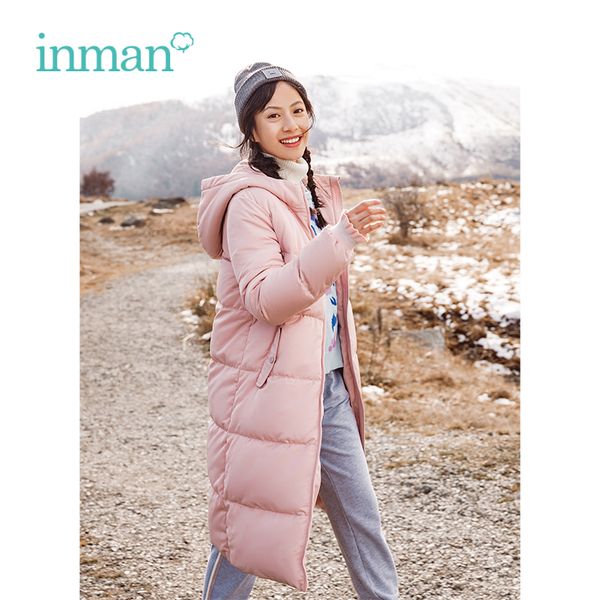 inman 2018 winter new arrival hooded warm windproof pink woman long down coat, Black
inman 2018 winter new arrival hooded warm windproof pink woman long down coat, Black