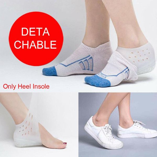 1 pair breathable anti slip silicone comfortable pads solid heel insole hard wearing pain relief invisible heightening, Black
1 pair breathable anti slip silicone comfortable pads solid heel insole hard wearing pain relief invisible heightening, Black