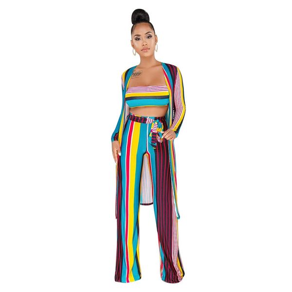 3 piece set women striped trouser suits long cardigan crop and pants set matching 3 piece outfits autumn women 2018, Gray
3 piece set women striped trouser suits long cardigan crop and pants set matching 3 piece outfits autumn women 2018, Gray