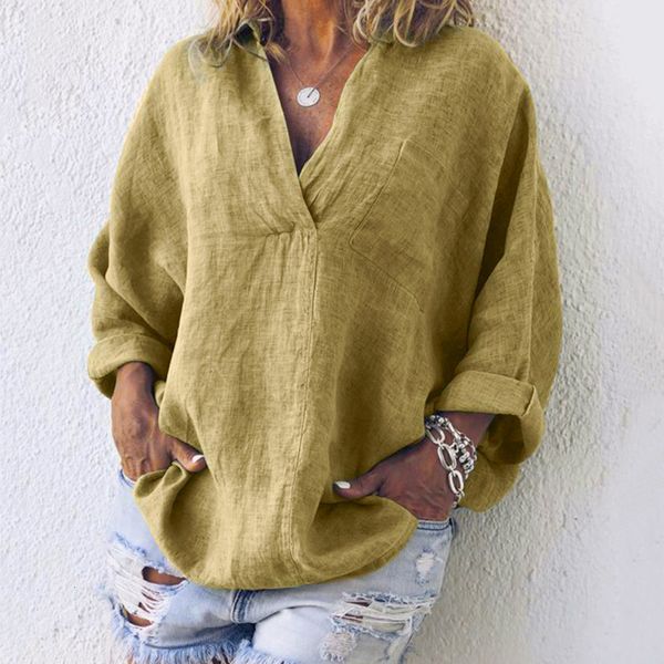 casual cotton and linen shirt autumn turn-down collar long sleeve women blouses plus size pockets blouse tunic shirts 2019, White
casual cotton and linen shirt autumn turn-down collar long sleeve women blouses plus size pockets blouse tunic shirts 2019, White