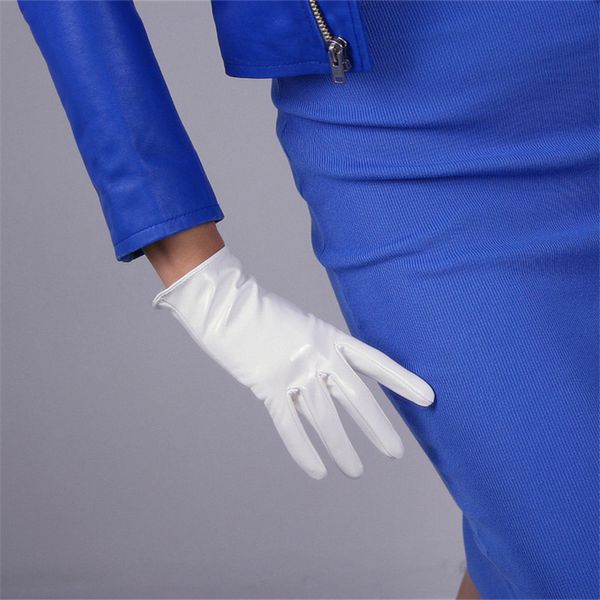 21cm patent leather gloves short section emulation leather grinding suede silver gray matte white women gloves wpu112, Blue;gray
21cm patent leather gloves short section emulation leather grinding suede silver gray matte white women gloves wpu112, Blue;gray