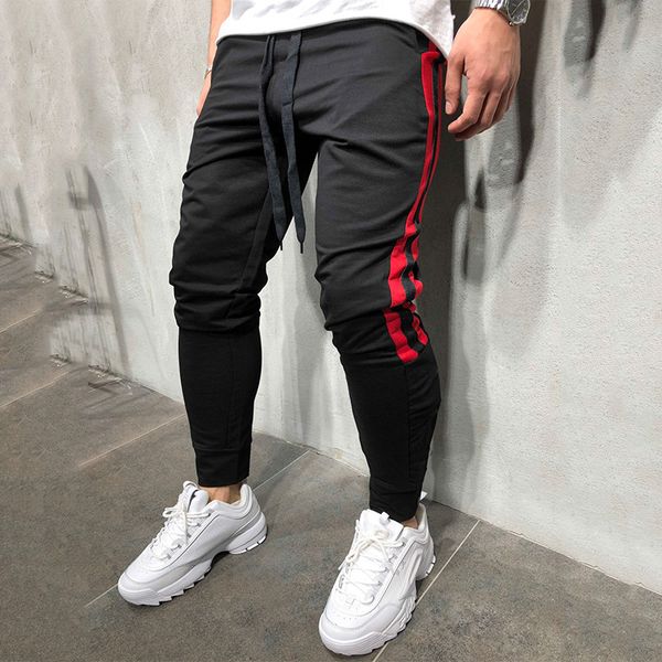 men track pants 2018 new fashion hip hop fitness streetwear trousers striped drawstring joggers sweatpants pantalon homme, Black
men track pants 2018 new fashion hip hop fitness streetwear trousers striped drawstring joggers sweatpants pantalon homme, Black