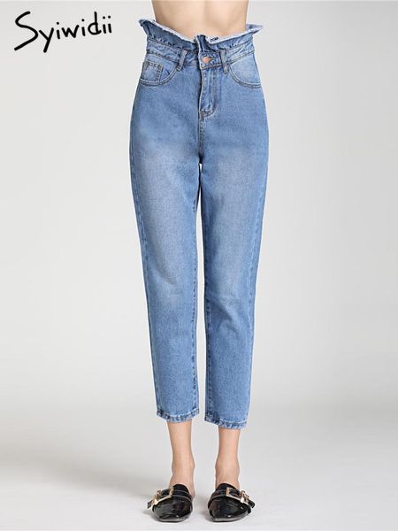 ruffles high waist women jeans harem pants denim high street vintage blue washed trousers spliced loose mom jeans street style
ruffles high waist women jeans harem pants denim high street vintage blue washed trousers spliced loose mom jeans street style