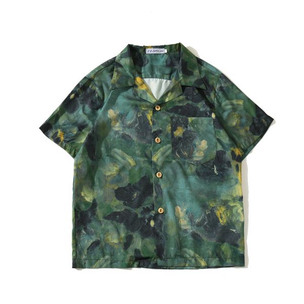 men's casual shirts men shirt summer short sleeve vintage painting full print and women trend hawaii design beach, White;black
men's casual shirts men shirt summer short sleeve vintage painting full print and women trend hawaii design beach, White;black