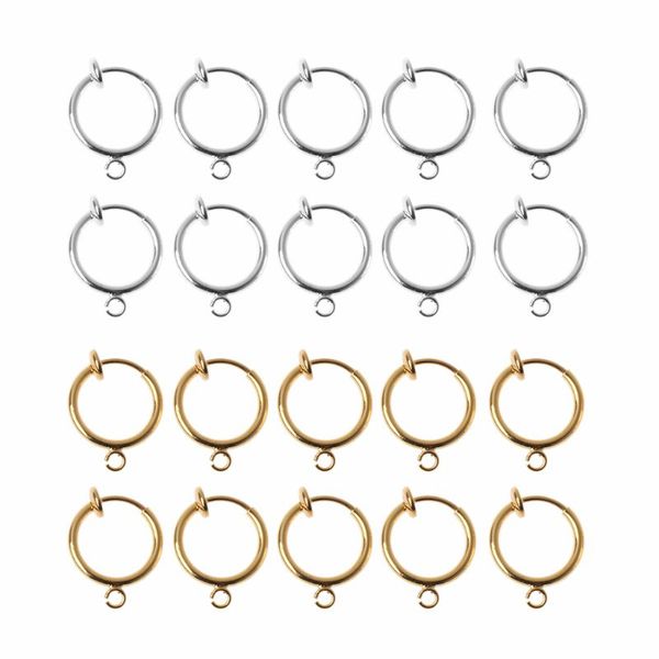 10pcs diy clip on earring converters non-pierced ear round hoops jewelry finding, Silver
10pcs diy clip on earring converters non-pierced ear round hoops jewelry finding, Silver