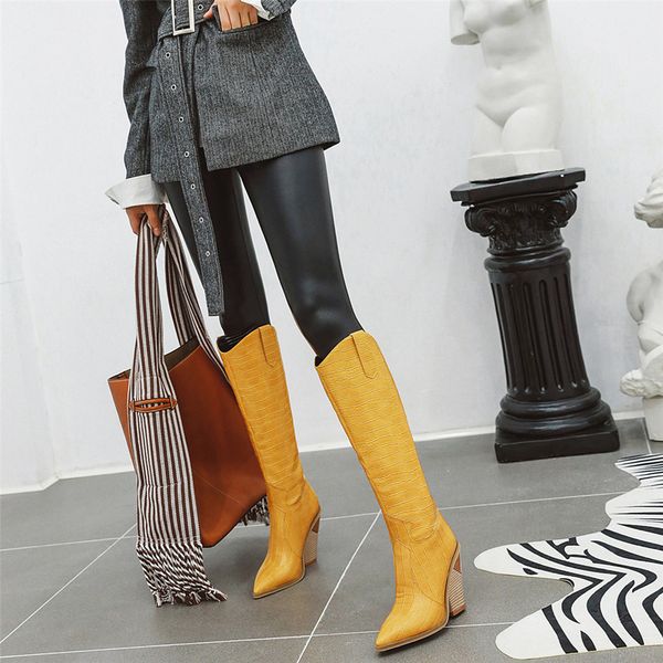 fashion women's shoes women's boots knee-high boots, Black