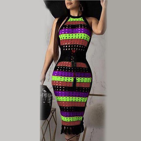 summer midi dress sleeveless halter mesh stripe printing flowing waistband vintage women dress, Black;gray
summer midi dress sleeveless halter mesh stripe printing flowing waistband vintage women dress, Black;gray