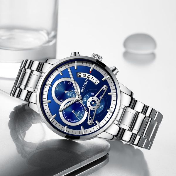 chronograph watch men steel band wrist watch fashion business luminous waterproof quartz for men relogio masculino, Slivery;brown
chronograph watch men steel band wrist watch fashion business luminous waterproof quartz for men relogio masculino, Slivery;brown