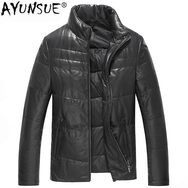 ayunsue winter genuine leather coat men leather thick warm down coat men's outwear real sheepskin 1793 lwl1079, Black
ayunsue winter genuine leather coat men leather thick warm down coat men's outwear real sheepskin 1793 lwl1079, Black