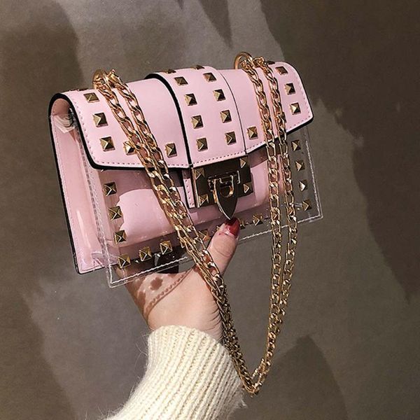 small clear woman 2019 new fashion messenger bag chains shoulder bag female rivets transparent square handbag#h25
small clear woman 2019 new fashion messenger bag chains shoulder bag female rivets transparent square handbag#h25