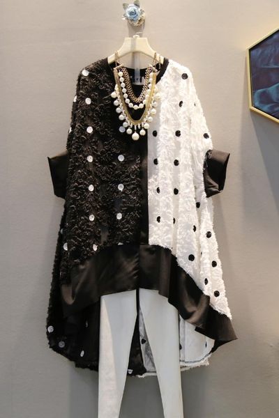 2019 summer new european and american style large size women's fat mm loose stitching lace dress in the long skirt tide f01, Black;gray
2019 summer new european and american style large size women's fat mm loose stitching lace dress in the long skirt tide f01, Black;gray