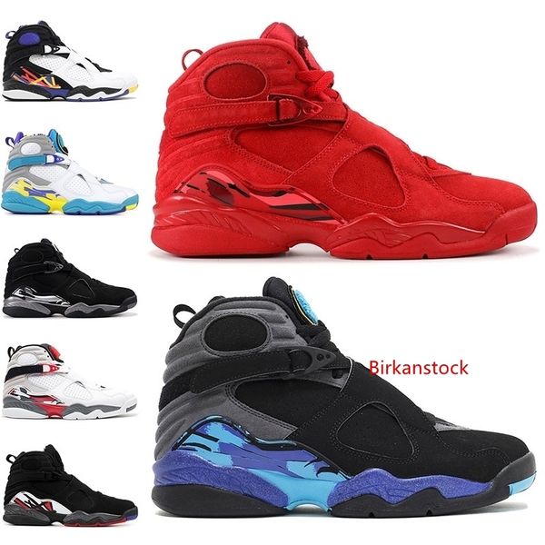 new 8 valentines day 8s men basketball shoes aqua black white 3peat chrome playoff mens trainer athletic sports sneakers size 41-47
new 8 valentines day 8s men basketball shoes aqua black white 3peat chrome playoff mens trainer athletic sports sneakers size 41-47