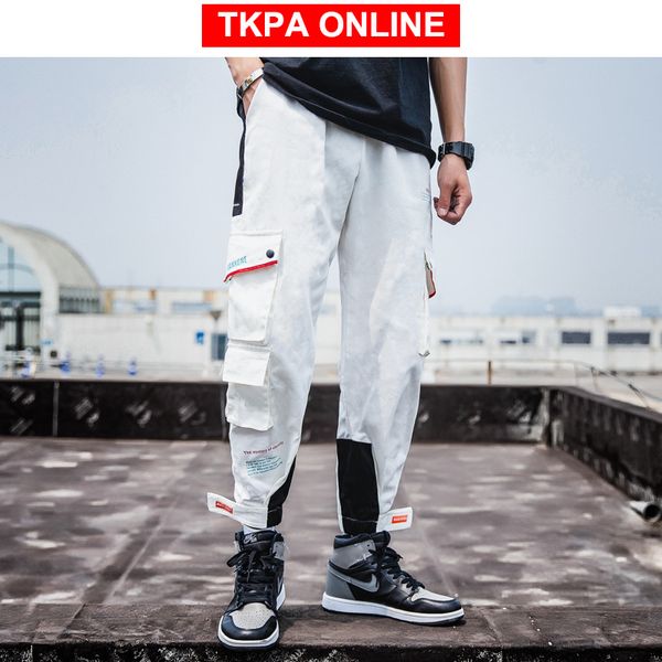 men hip hop color block cargo pants overalls pockets streetwear joggers pants sweatpants casual trousers track, Black
men hip hop color block cargo pants overalls pockets streetwear joggers pants sweatpants casual trousers track, Black