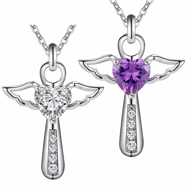 fashion jesus cross love angel heart wing silver pendant necklace 18inch women girl lady gift #251261
fashion jesus cross love angel heart wing silver pendant necklace 18inch women girl lady gift #251261