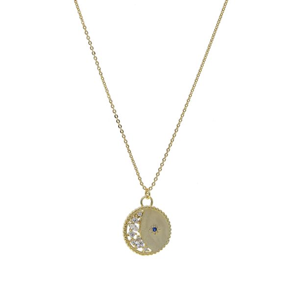 round coin necklace geometric disco disk pendantstarburst cz moon star christmas gift classic fashion jewelry, Silver
round coin necklace geometric disco disk pendantstarburst cz moon star christmas gift classic fashion jewelry, Silver
