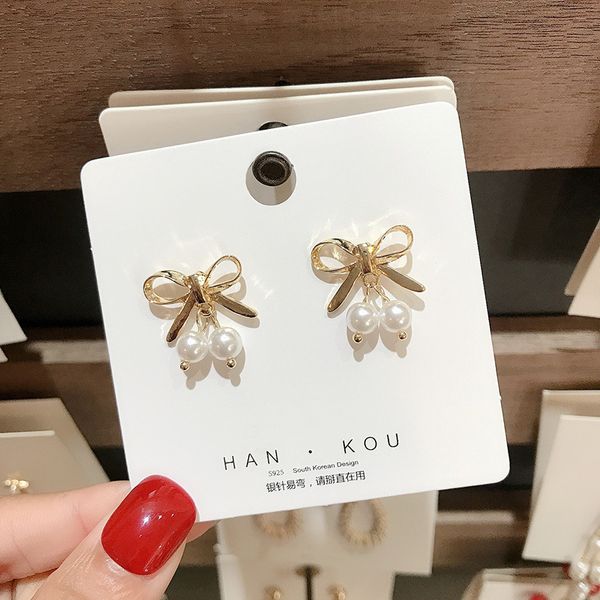 korean fashion personality bow earrings female wild pearl earrings small fresh ear jewelry, Silver
korean fashion personality bow earrings female wild pearl earrings small fresh ear jewelry, Silver