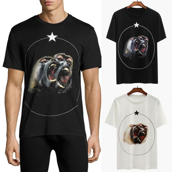 2021 for male europe american cotton 100% short sleeves casual tee 3d printed two monkey brother head, White;black
2021 for male europe american cotton 100% short sleeves casual tee 3d printed two monkey brother head, White;black